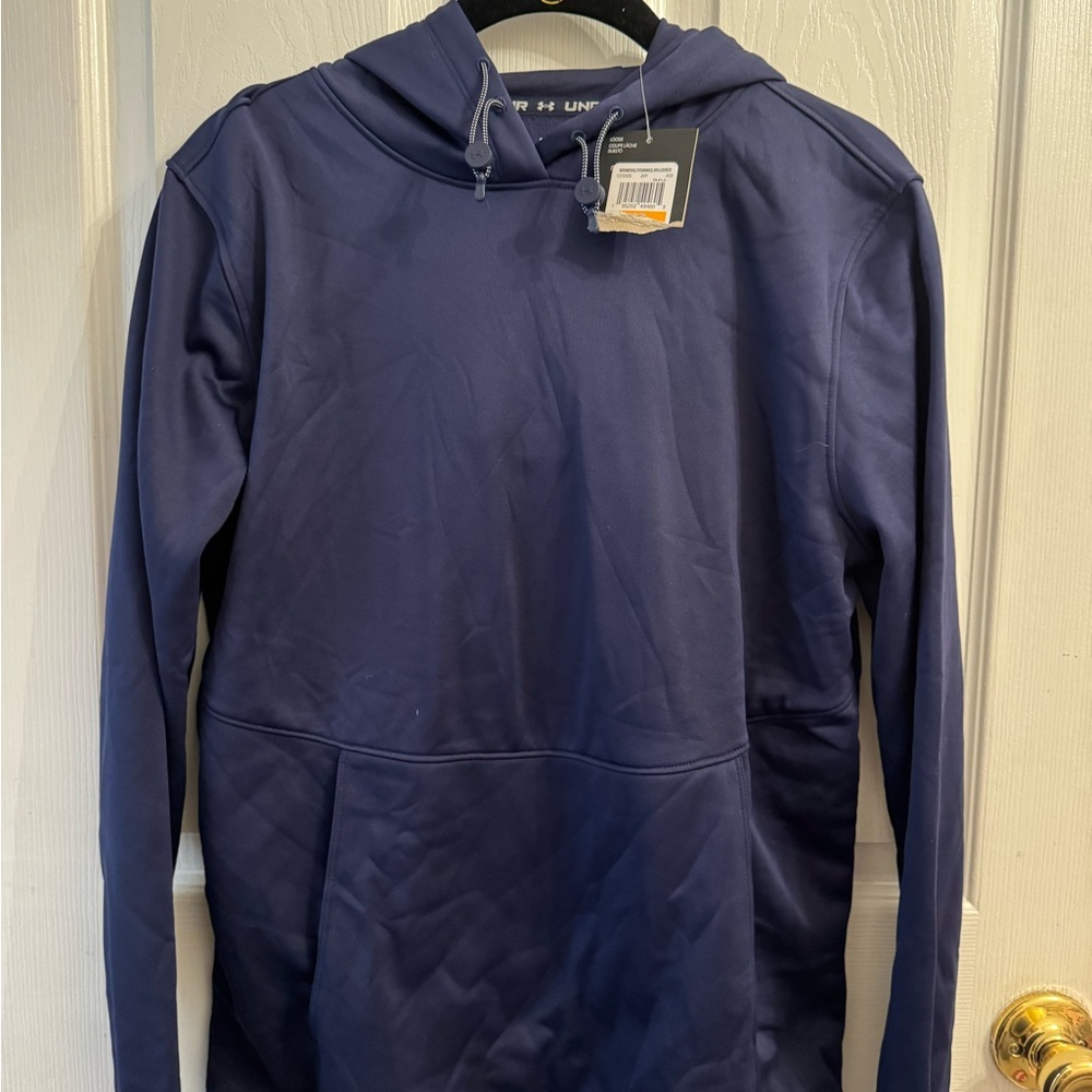 Under Armour Dark Blue Pullover Hooded Long Sleeve Top – Size Small – NWT